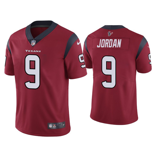 Men's Red Houston Texans #9 Brevin Jordan  Vapor Untouchable Limited Stitched Jersey